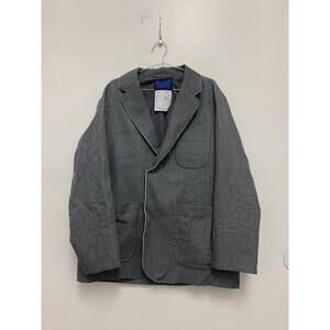 Document Raw Cut Single Breasted Grey Blazer KT06 Size XL